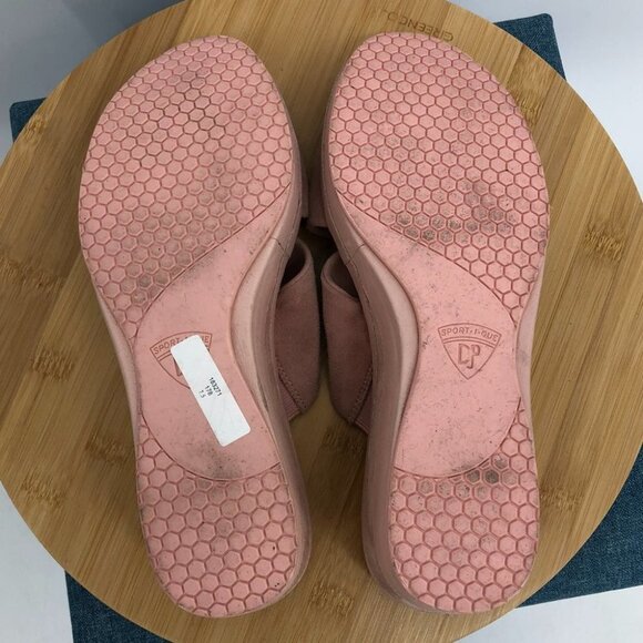 Donald J Pliner Sportique Daisy Shrimp twist  top slide wedge sandals 7.5 - Picture 7 of 16